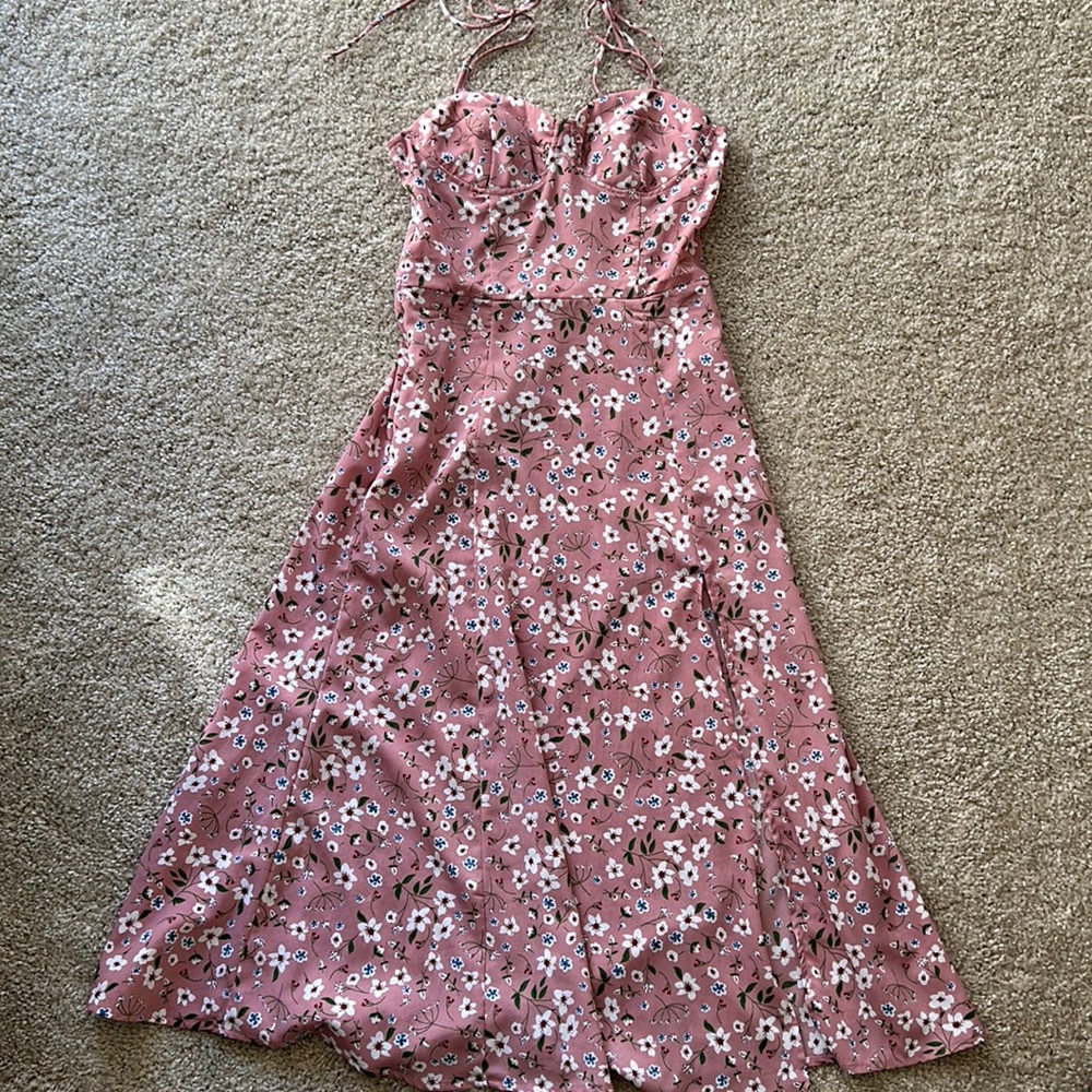 Shein Pink Floral Dress